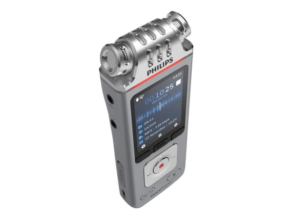 Philips Voice Tracer DVT4110 - Röstinspelare - 200 mW - inget operativsystem - 8 GB - silver, krom