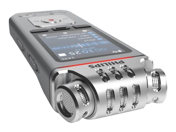 Philips Voice Tracer DVT4110 - Röstinspelare - 200 mW - inget operativsystem - 8 GB - silver, krom
