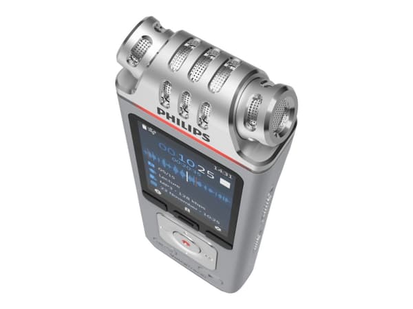 Philips Voice Tracer DVT4110 - Röstinspelare - 200 mW - inget operativsystem - 8 GB - silver, krom