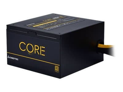 Chieftec Core Series BBS-500S - Strømforsyning (intern) - ATX12V 2.3/ EPS12V/ PS/2 - 80 PLUS Gold - AC 100-240 V - 500 watt - aktiv PFC Sort