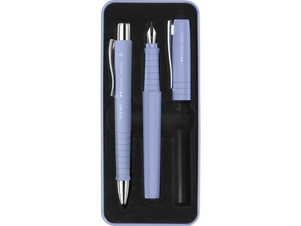 Faber-Castell Poly Ball Set, Lilla, 3 stykker, Kulepenn + fyllepenn