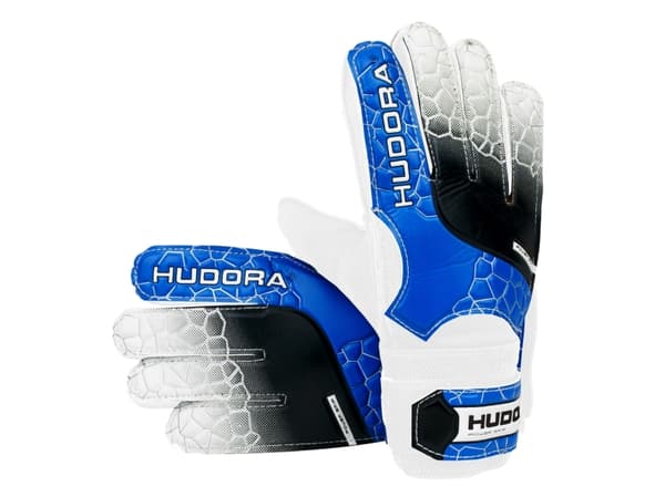 HUDORA 71586/01, Hansker, Fotball, Mann/kvinne, Sort, Blå, Hvit, M, Mønster