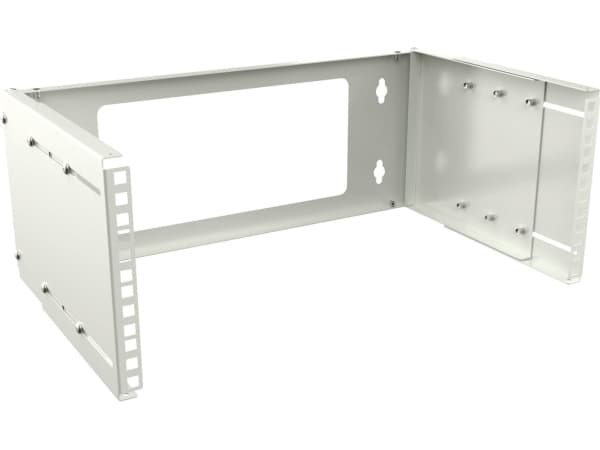 19" 4U Adjustable Depth Open Frame Rack Wallmount - White
