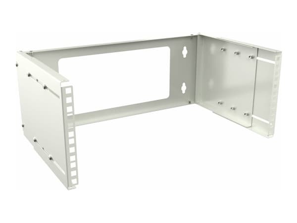 19" 4U Adjustable Depth Open Frame Rack Wallmount - White