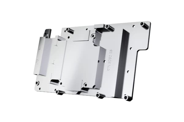 Alphacool 10261, Bakre platta, Gjuten aluminium, Krom, Koppar, Svart, Krom, 1/4", 60 ° C, 0,8 Bar