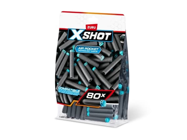 S001-X-SHOT- Excel 80PK Refill Darts Foilbag,Bu
