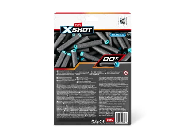 S001-X-SHOT- Excel 80PK Refill Darts Foilbag,Bu