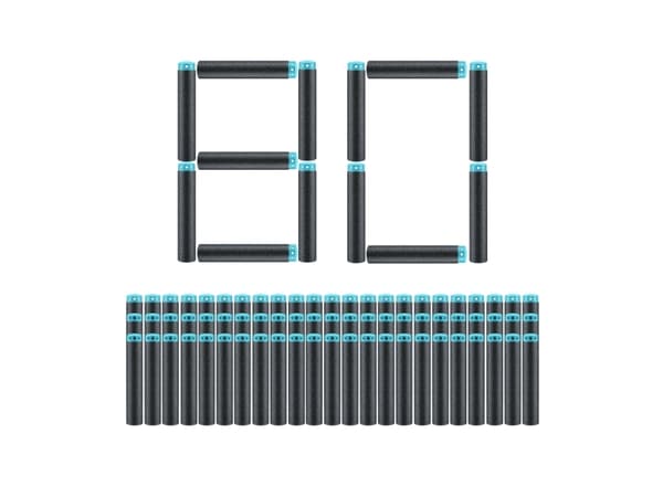 S001-X-SHOT- Excel 80PK Refill Darts Foilbag,Bu