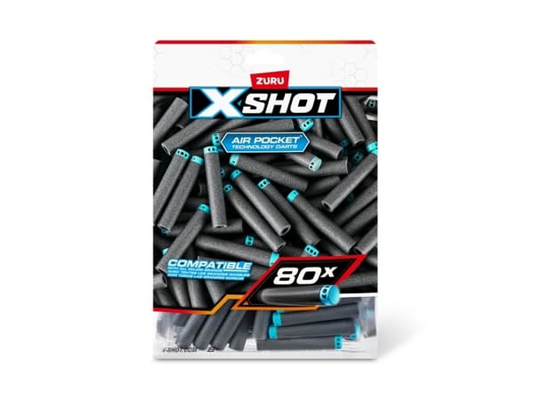 S001-X-SHOT- Excel 80PK Refill Darts Foilbag,Bu