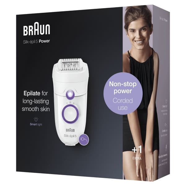 Braun Silk-épil 5 505 Power 28 pincetter Lila, Vit