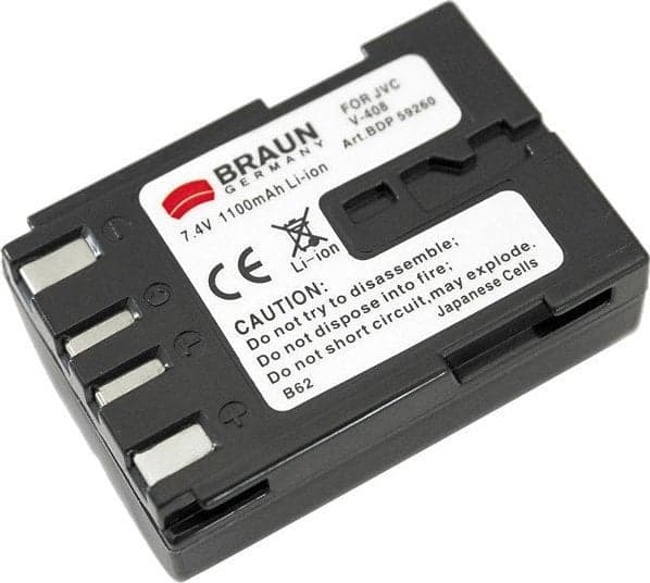 Braun akku JVC BN-V408, 1100mAh
