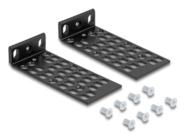 Delock universalmonteringssett for stativ, 2 deler, svart