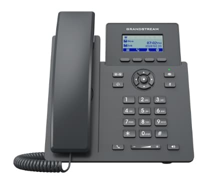 Grandstream Networks GRP2601W, IP Phone, Black, Wired handset, 2 lines, LCD, Fast Ethernet