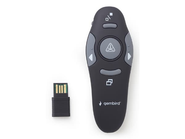 Gembird WP-L-11, Projektionsskärm, IR trådlös, Tryckknappar, Svart
