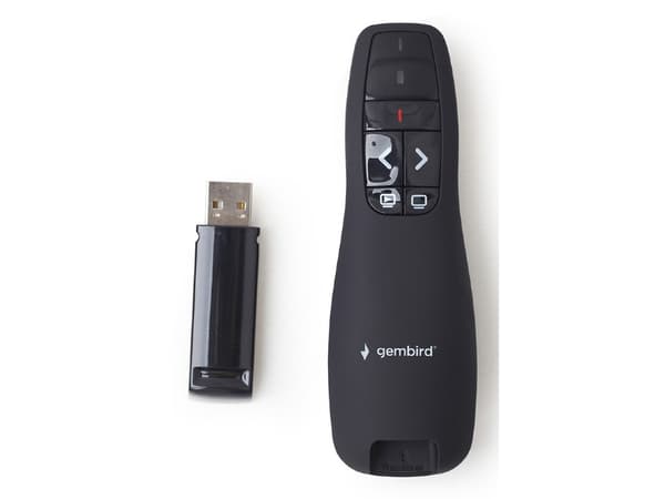 Gembird WP-L-12, Projektionsskärm, IR trådlös, Tryckknappar, Svart