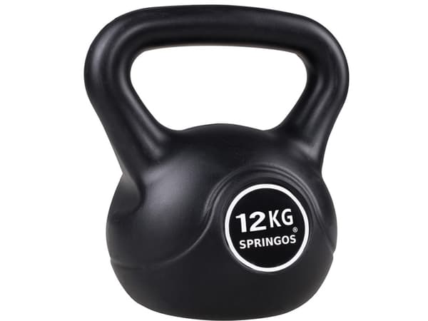 Springos Kettlebell Ball 12Kg Black Dumbbell