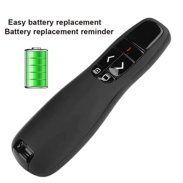 PPT Pen R400 Laser Presenter Trådlös elektronisk pekare Fjärrkontroll Datortillbehör (3,6V-4,2V)Rött ljus