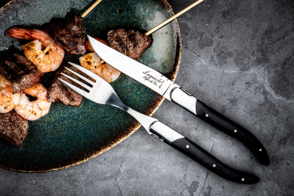 Laguiole Grillknivar Laguiole 6-pack, Black Stonewash - Önska