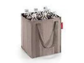 Reisenthel bottlebag, Flaskeveske, Grå, Polyester, Mønster, 240 mm, 240 mm