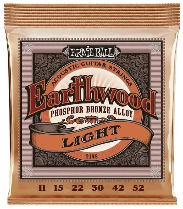Ernie Ball 2148 Earthwood Phosphor Bronze Light - Stål Strenge til Akustisk Guitar