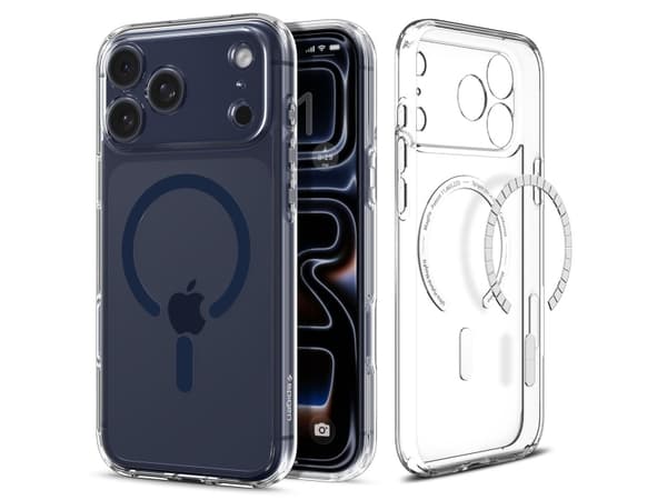 Spigen Ultra Hybrid (Mag Fit), Cover, Apple, iPhone 17 Pro, 16 cm (6.3"), Mørkeblå, Transparent