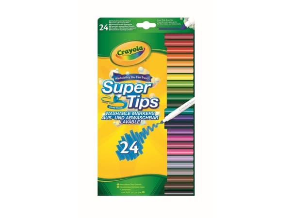 Crayola Supertips Washable Markers 24 Pcs | CDON