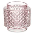 Pikkukuva 1 / 2: Kynttilänjalka 9 x 8,8 x 9 cm Pinkki Lasi