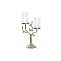 Miniatyrbillede 1 af 3: Kandelaber DKD Home Decor Krystal Gylden Aluminium Fugle (29 x 15 x 48 cm)