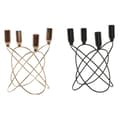 Miniatyrbillede 1 af 3: Kandelaber DKD Home Decor Sort Gylden Metal Moderne 20 x 20 x 23 cm (2 enheder)