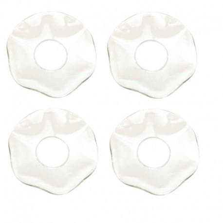 Ljusmanschetter för kronljus 4-pack vågiga i klart glas