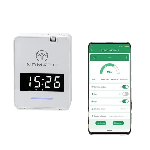 Elektrisk aromatisk luftrenare, Bluetooth-kontroll, 300 ml kapacitet,EU, Vit WIFI Bluetooth
