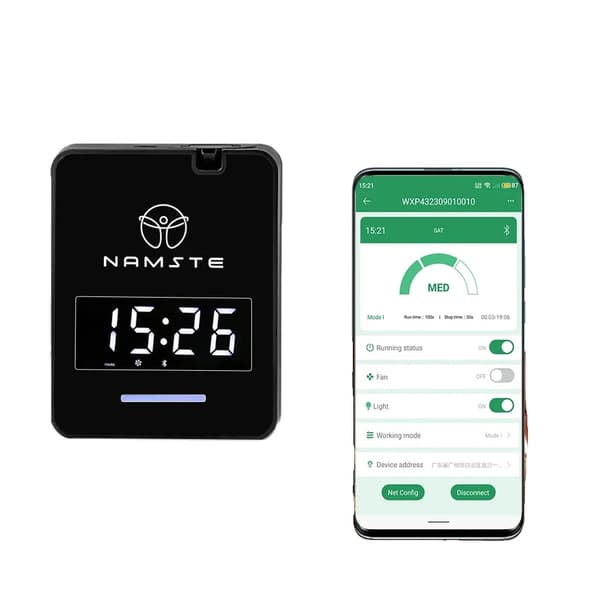 Aromadiffusor, 300 ml kapacitet, Bluetooth- och WiFi-kontroll, 500-1000 m³ täckning,WIFI bluetooth Svart, EU