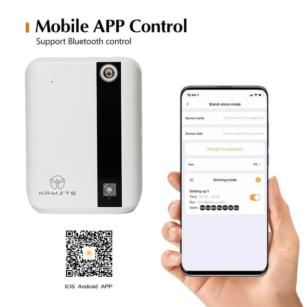 Aromadiffusor, 1500m³ täckning, 500 ml kapacitet, Bluetooth-kontroll,Vit bluetooth, EU