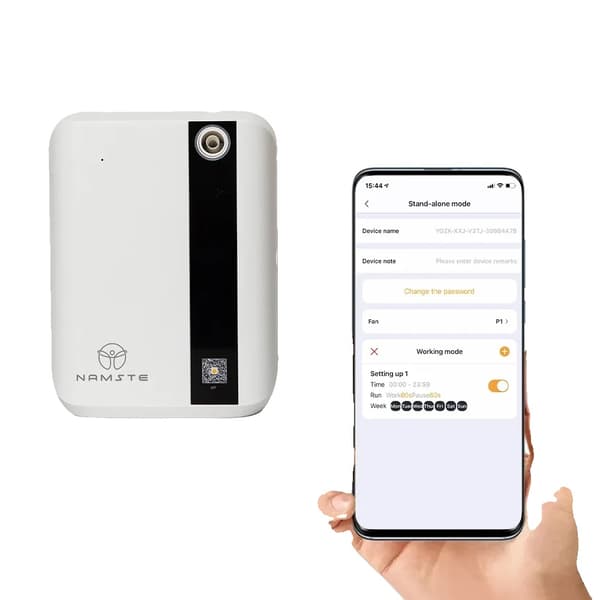 Aromadiffusor, 1500m³ täckning, 500 ml kapacitet, Bluetooth-kontroll,Vit bluetooth, EU