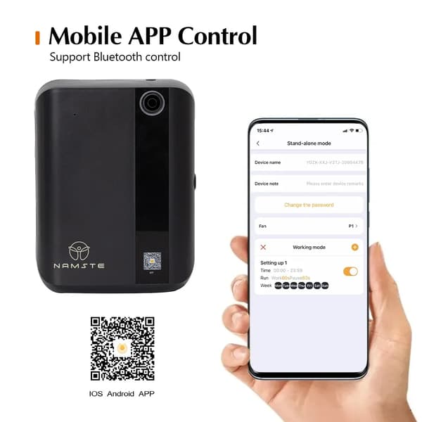 Aromadiffusor, 1500m³ täckning, 500 ml kapacitet, Bluetooth-kontroll,Tillbaka bluetooth, EU