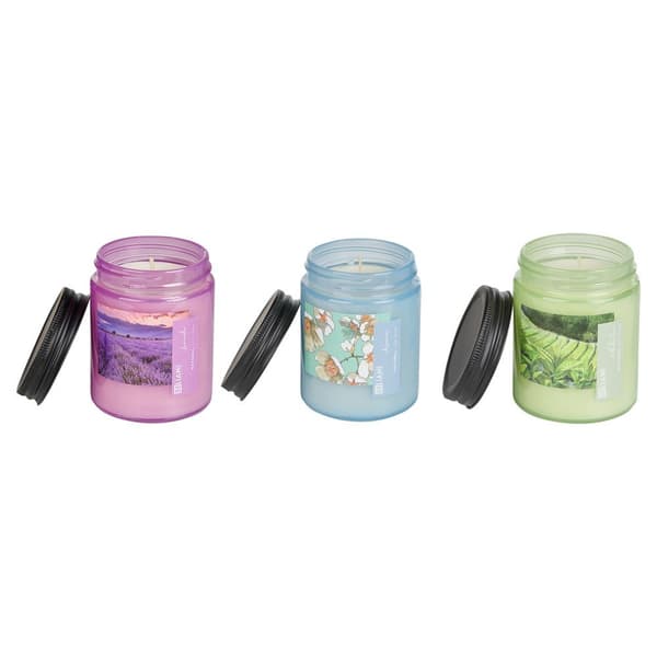 doftljus med soja vitt te/lavendel/jasmin FRUITY BLOOM Lumarko!