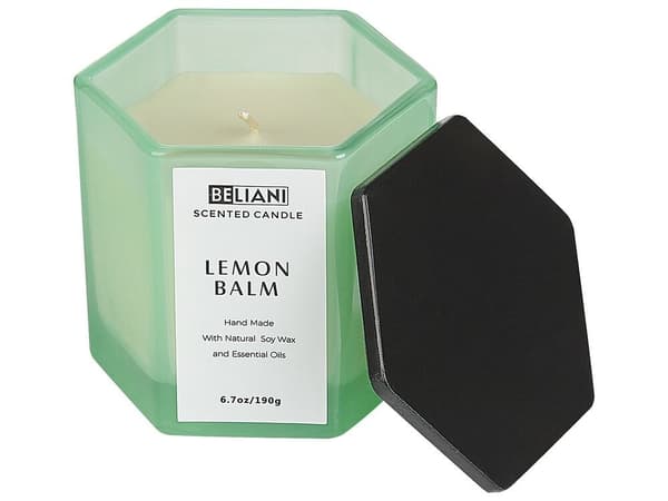 Doftset: sojaljus och diffusor med citronmelisspinnar CLASSY TINT Lumarko!
