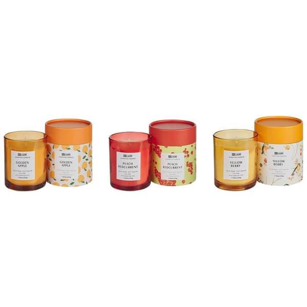 Set med 3 doftljus COLORFUL BARREL Sojavax Fruktiga noter Lumarko!
