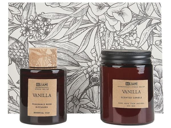 Doftljus med doftpinnar MÖRK ELEGANCE Sojavax Blommiga noter Lumarko!