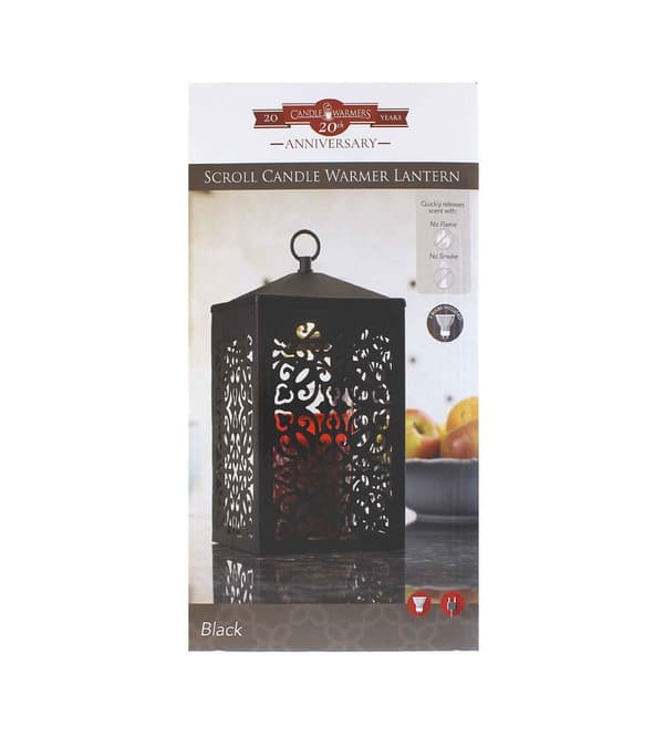 Candle Warmers Scroll warming lantern for candles black