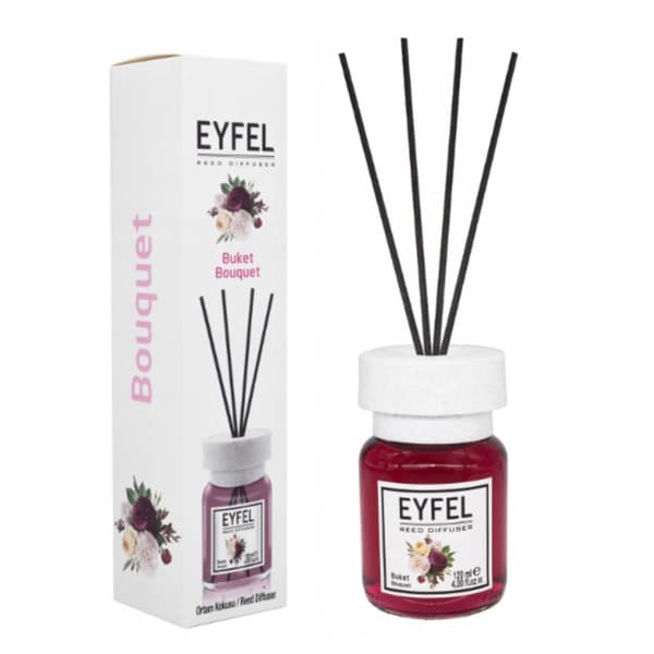 Tre blommiga doftset för hemmet EYFEL, 3 x 120 ml: bukett + viol + jasmin