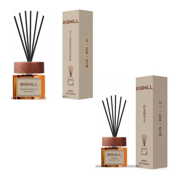 2 kpl EYFEL-kodin tuoksua, 2 x 120 ml: Bighill Mademoiselle + Bighill Narko