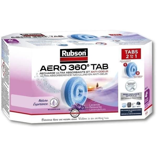 RUBSON 4 Täyttöpakkaus Aero 360 Laventeli
