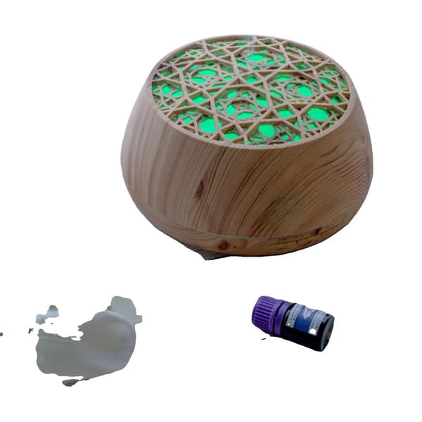 Oljediffusor, Stor kapacitet 400 ml, Modern design,Ljust trä