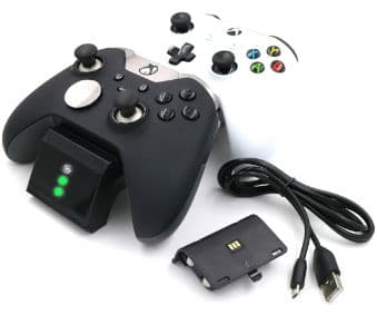 Ladestasjon Xbox One S håndkontroll + 2stk batterier