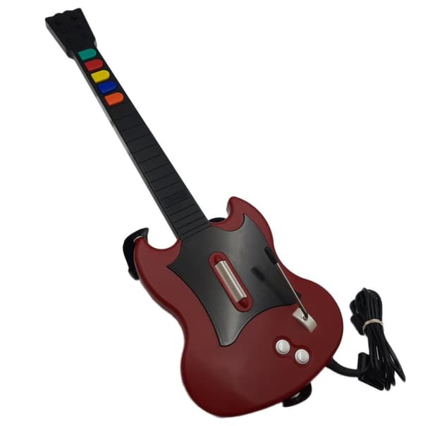 Guitar Hero Gitarr Röd med kabel Playstation 2 (Begagnad)