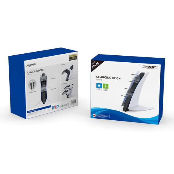 Dobe laddstation för PS5 / Playstation 5 DualSense trådlös kontroll