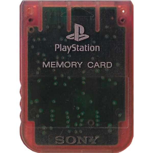 Memorykort 1MB Original Orange Transparent Playstation 1 (Brugt)