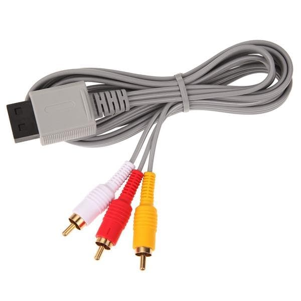 AV Kabel Nintendo Wii Komposit RCA Kabel Guldpläterad A/V