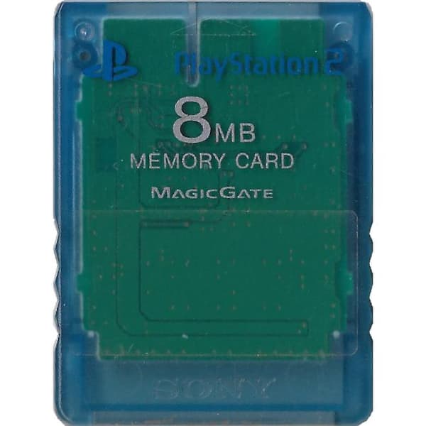 Memorykort 8MB Original Blue Transparent Playstation 2 (Brugt)